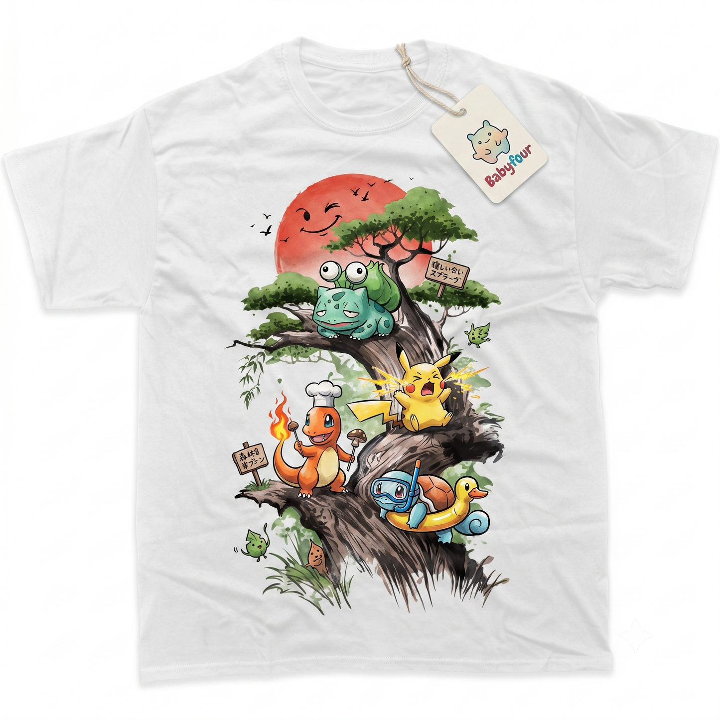 Retro Anime Monsters Graphic Tee - Cute Electric and Starter Pocket Creatures Vintage Style Apparel - Unisex T-shirt