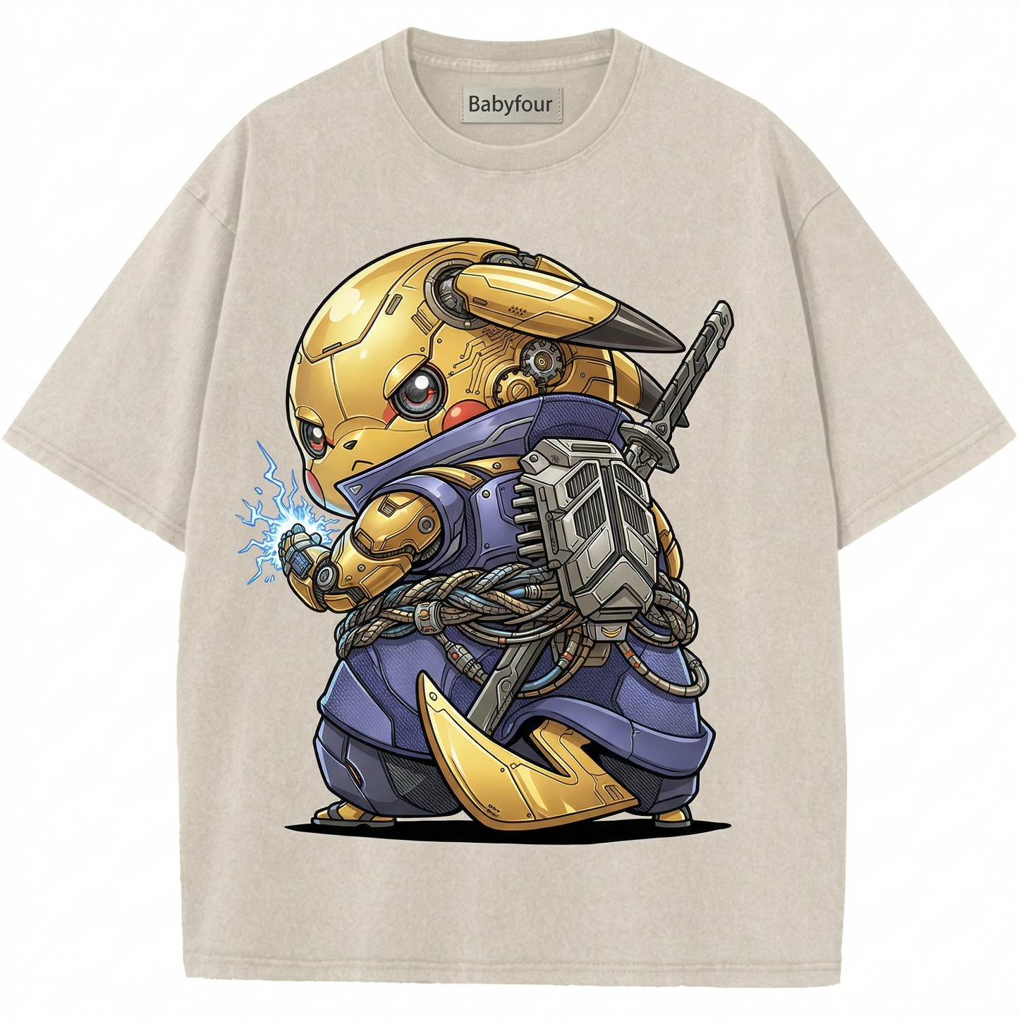 Vintage Pocket Monster Graphic Unisex T-Shirt, Yellow Electric Anime Companion Retro Tee
