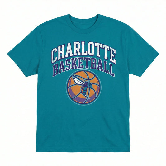 Vintage Charlotte Basketball Fan Apparel – Teal & Purple City Pride Gear (T-Shirt, Hoodie, Sweatshirt)