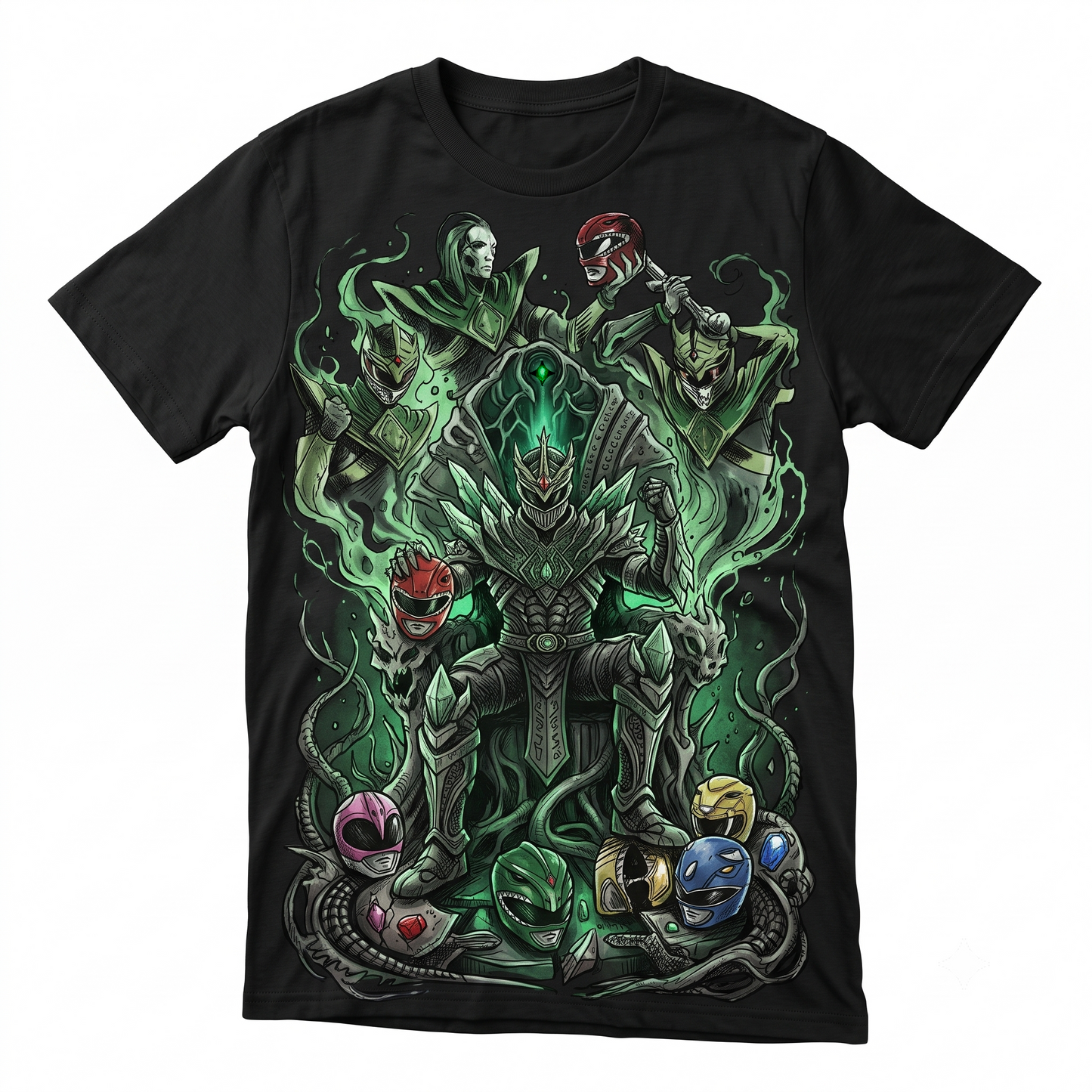 Dark Fantasy Ranger Graphic Tee, Comic Book Style Art Shirt, Retro Hero Throne Print, Premium Cotton Graphic Shirt