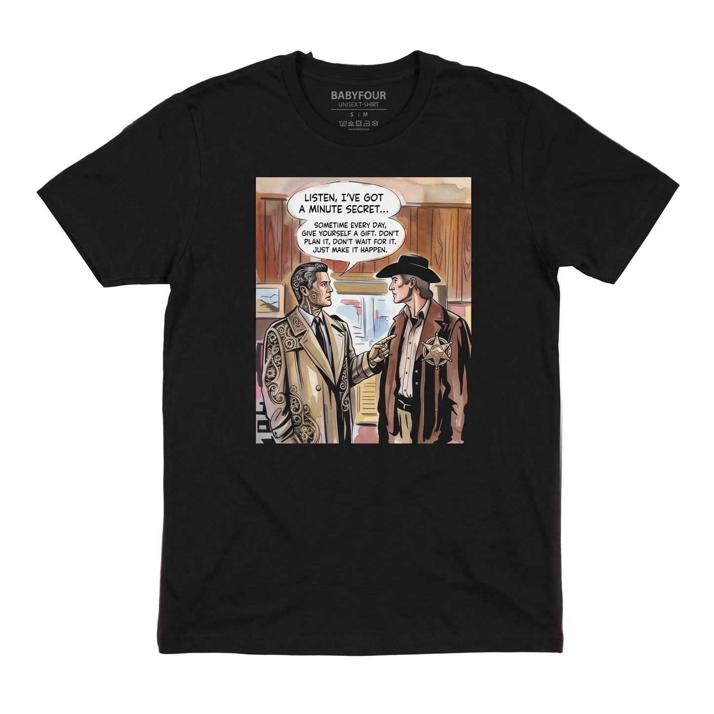 Red Room Mysterious Lodge Black Graphic Apparel - Pacific Northwest Detective Drama Unisex Tshirt