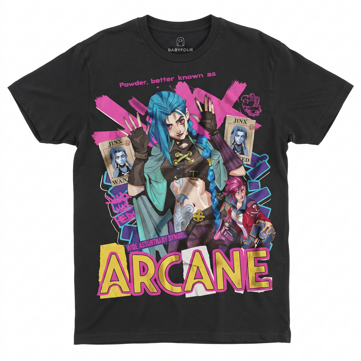 Graphic Unisex T-Shirt, Blue Haired Anime Character Streetwear Tee, Vintage Style Heavyweight Cotton Shirt