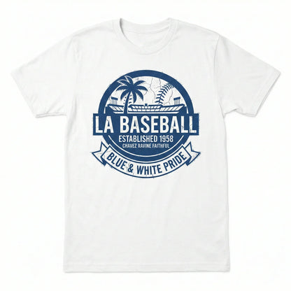 Los Angeles Baseball Fan Apparel - Classic LA Blue & White Supporters Gear - T-Shirt, Hoodie, Tank Top