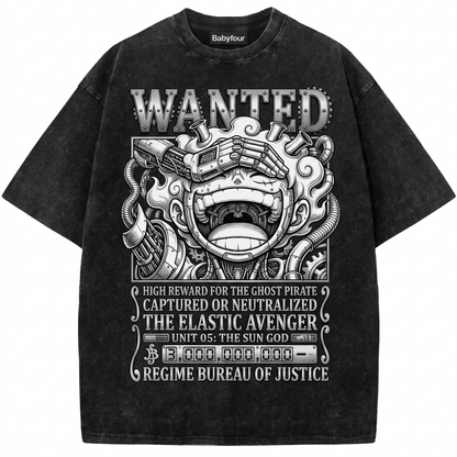 Retro Anime Pirate Captain Graphic Tee - Vintage 90s Manga Style Unisex T-shirt