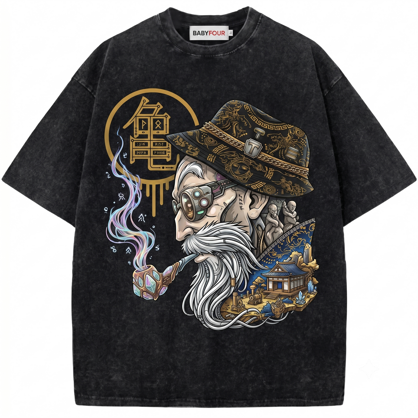 Retro Anime Martial Arts Master Graphic Tee - Vintage Turtle School Legend Unisex T-Shirt