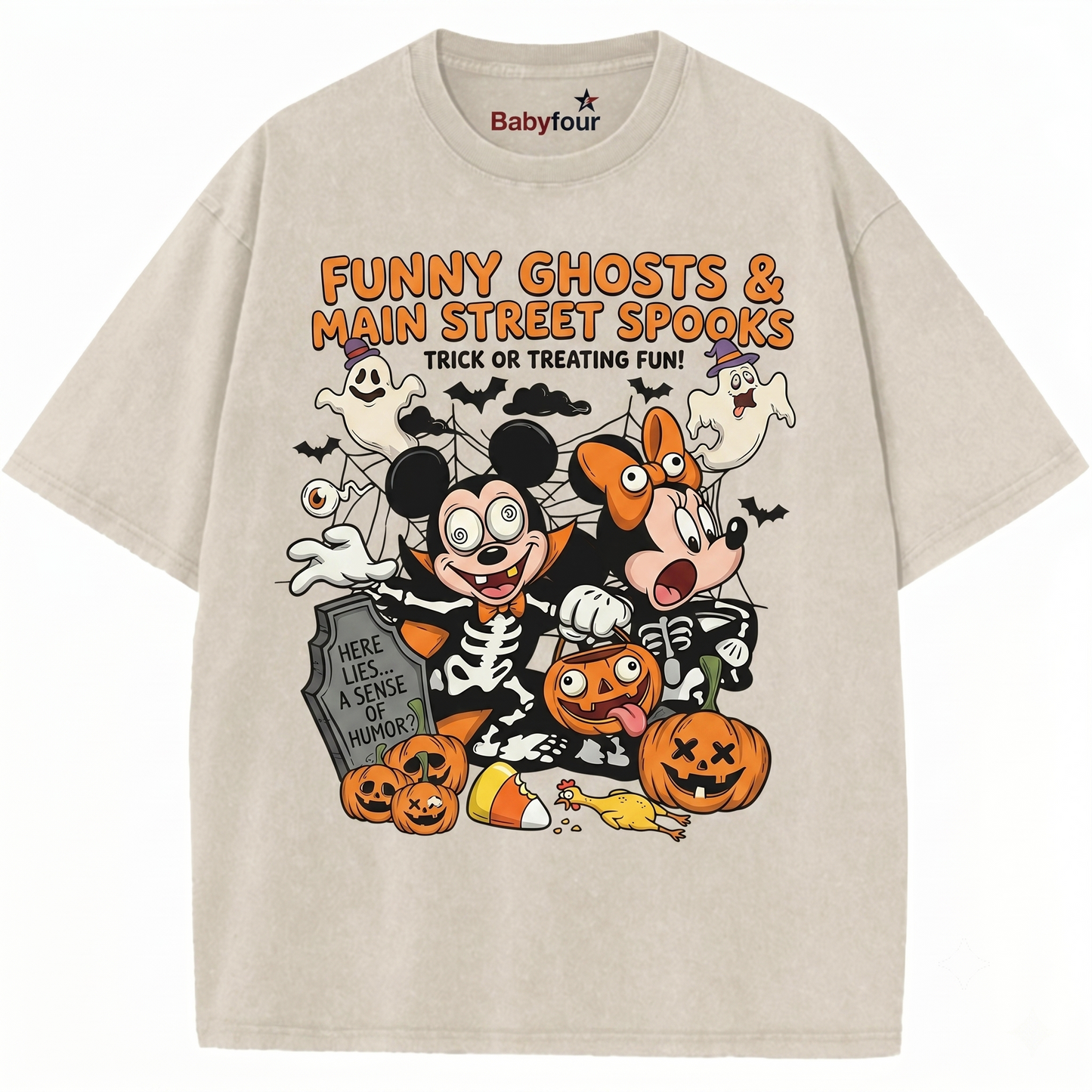 Vintage Retro Mouse Halloween Graphic Shirt - Spooky Cartoon Apparel Unisex T-shirt