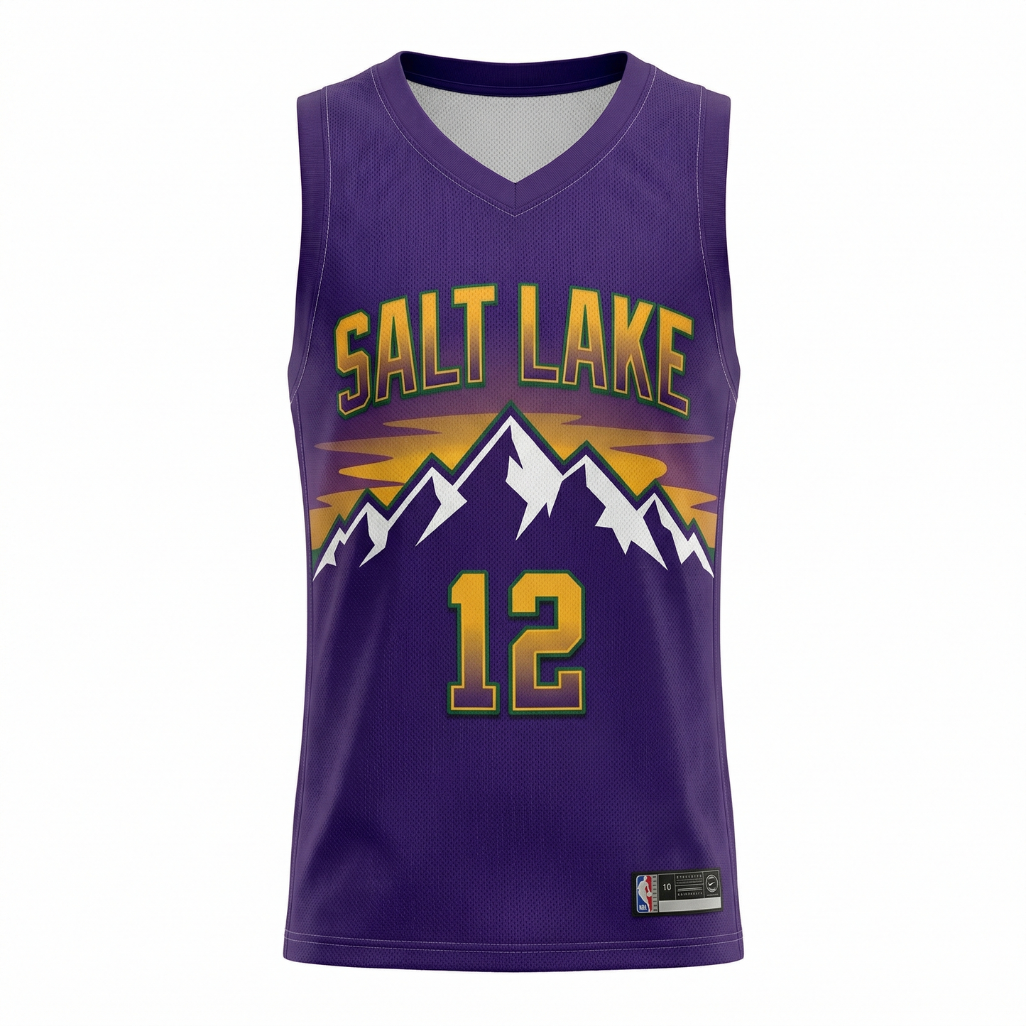 Salt Lake City Retro Mountain Performance Basketball Jersey - Unisex Heritage Hype