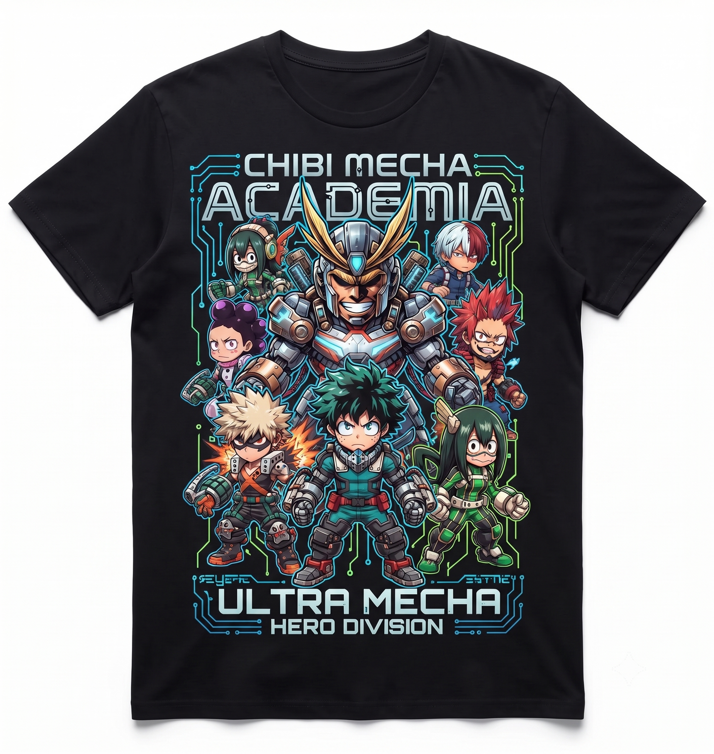 Heroic Academy Anime Inspired Graphic Tee, Casual Graphic T-Shirt, Streetwear Style Top