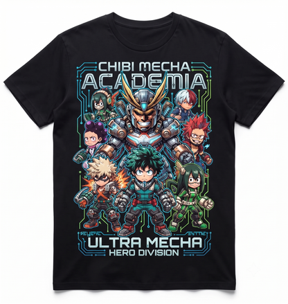 Heroic Academy Anime Inspired Graphic Tee, Casual Graphic T-Shirt, Streetwear Style Top