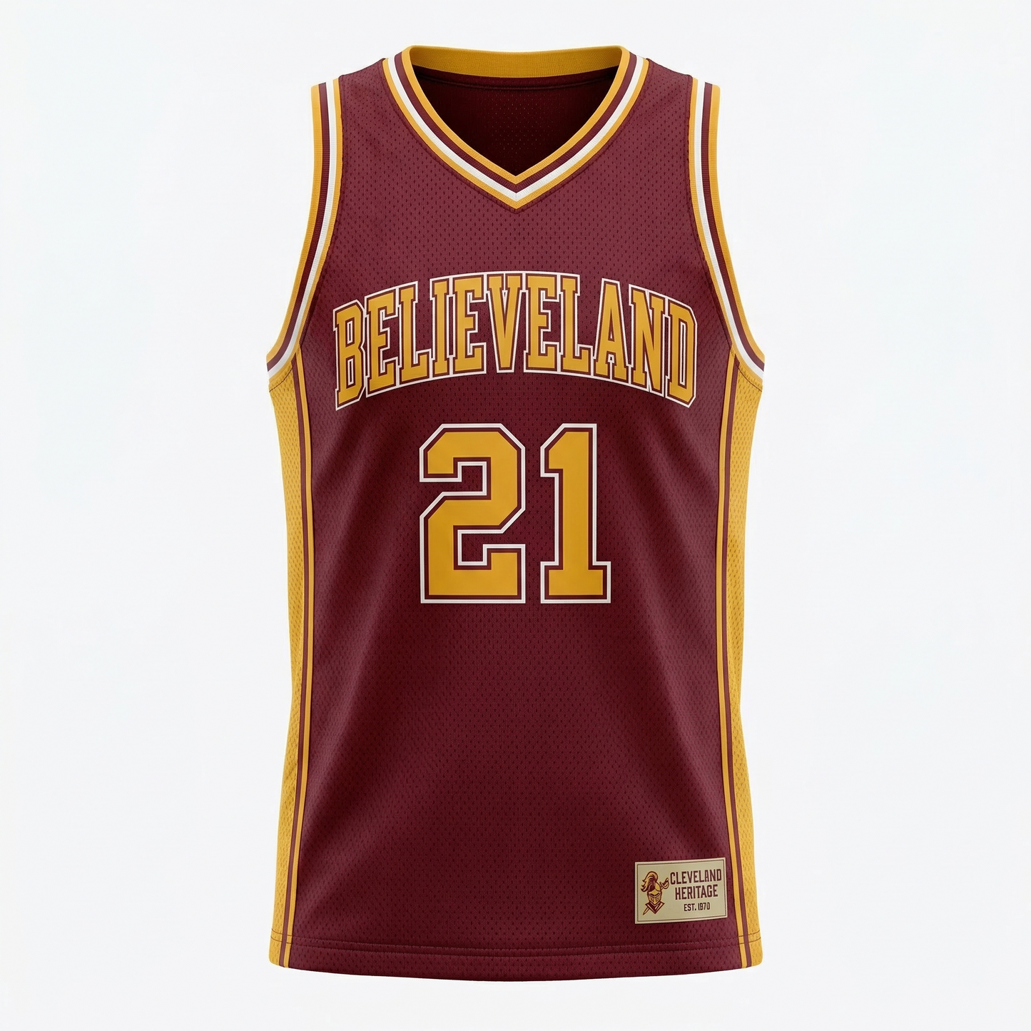 Cleveland Basketball Jersey - Heritage Hype Edition - Standard Professional Style - Unisex Fan Gear