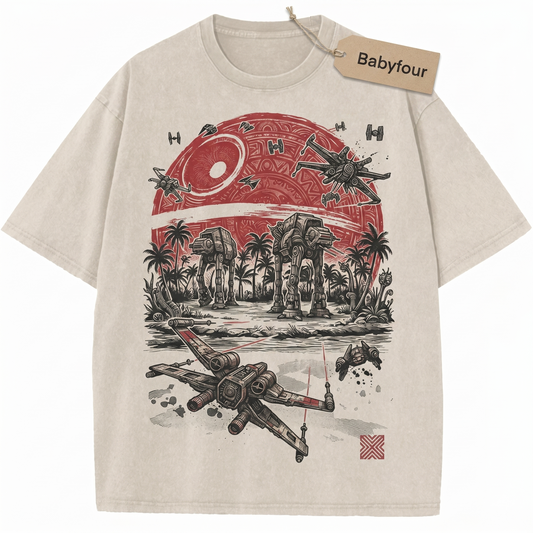 Vintage Galactic Space Movie Unisex T-Shirt, Retro Sci-Fi Battle Graphic Tee