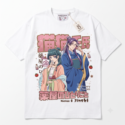 Vintage Maomao And Jinshi Historical Mystery Anime Aesthetic Unisex Tshirt