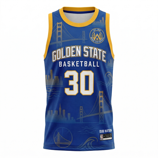 Dub Nation Pride Bay Area Legacy AOP Basketball Jersey - Golden State Fan Apparel Unisex Tank Top