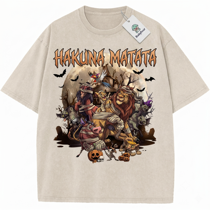 Vintage Safari Friends Spooky Season Graphic Tee - Retro Halloween Unisex T-Shirt