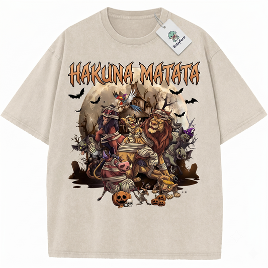 Vintage Safari Friends Spooky Season Graphic Tee - Retro Halloween Unisex T-Shirt