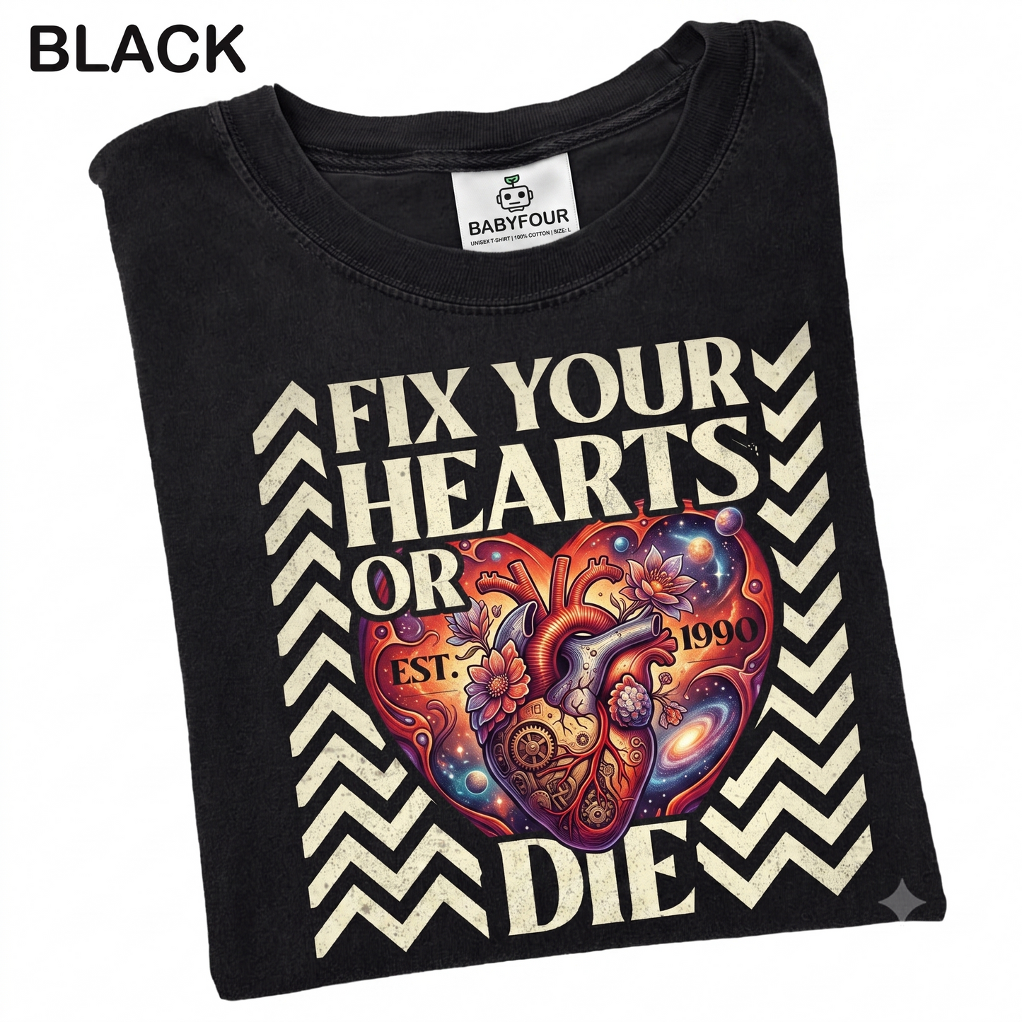 Retro Vintage Graphic Tee Cosmic Owl Heart Quote Unisex T-Shirt