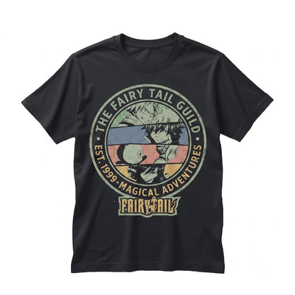 Fairy Tail Natsu Dragneel Gray Fullbuster Gajeel Redfox Anime Graphic Magic Guild Happy Unisex TShirt
