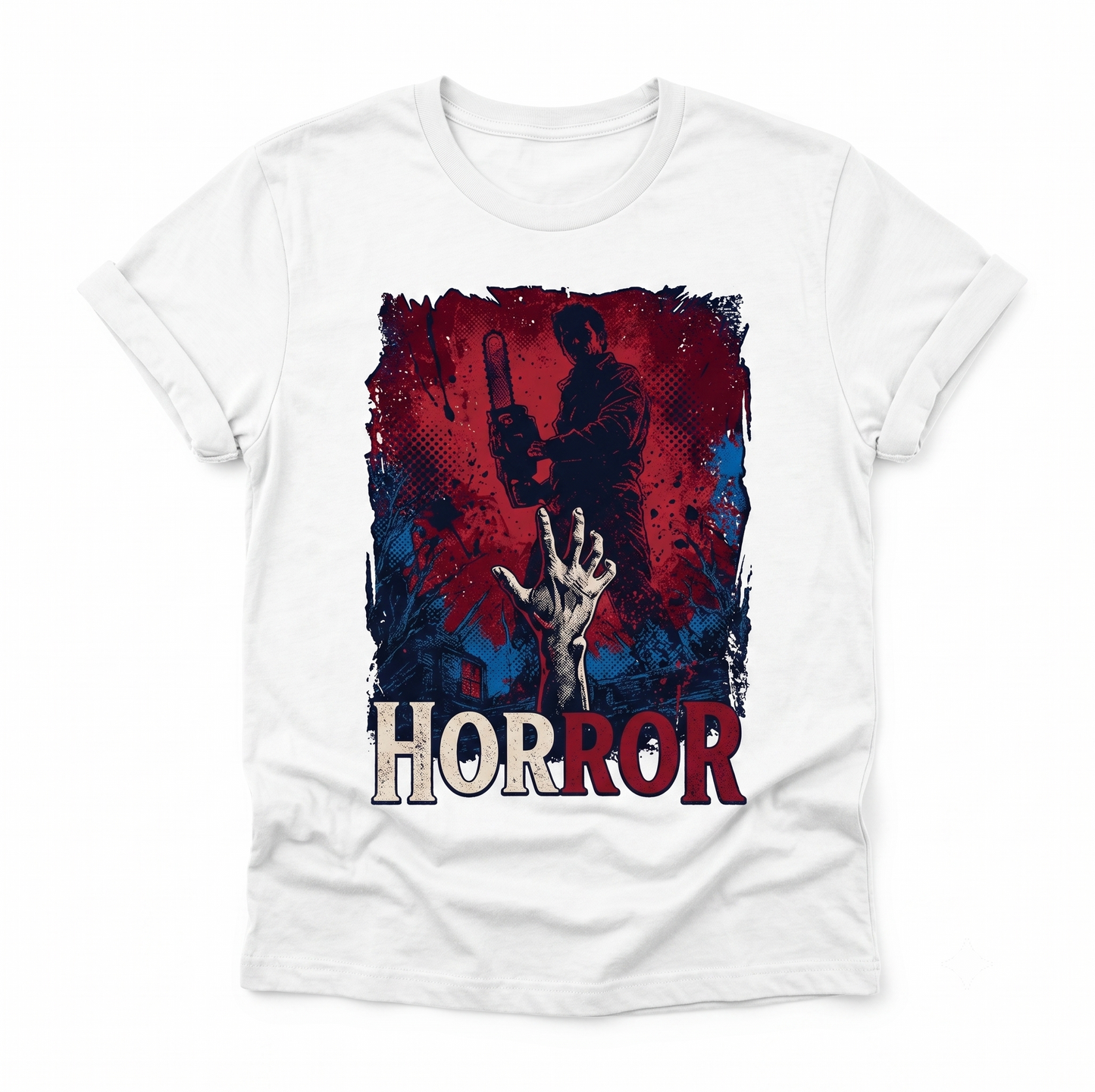 intage Cult Classic Horror Graphic Tee, Retro 80s Movie Fan Gift, Ash Chainsaw Cabin Unisex T-shirt