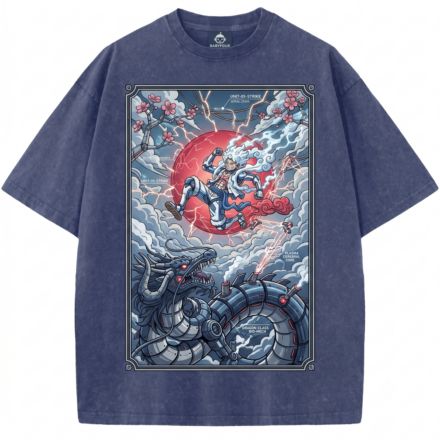Anime Pirate Captain vs Dragon Emperor Vintage Graphic Tee - Retro Manga Graphic Unisex T-Shirt