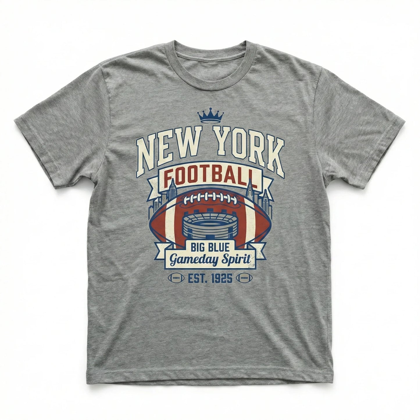 Classic New York Football Fan T-Shirt - Big Blue NY Gameday Apparel