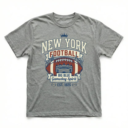 Classic New York Football Fan T-Shirt - Big Blue NY Gameday Apparel