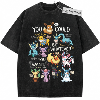 Retro Pocket Monster Evolution Vintage Graphic Tee - Cute Anime Aesthetic Unisex T-shirt