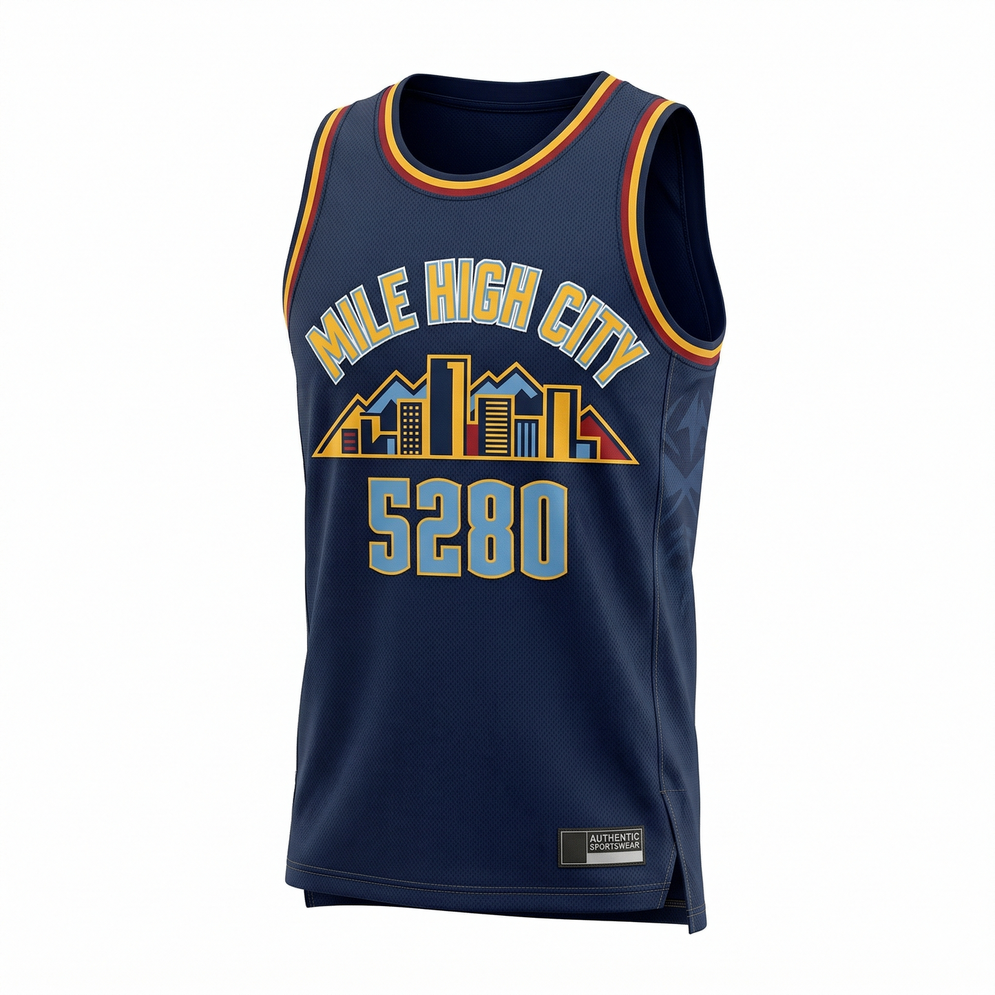 Unisex Mile High Basketball Jersey - Denver Retro Hype Edition - High-Performance Mesh Sportswear