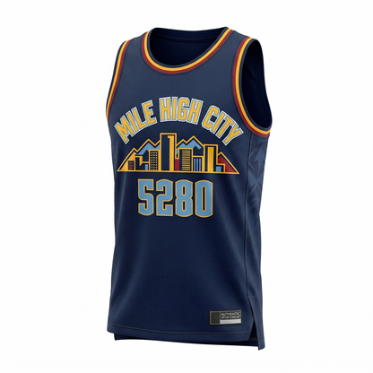 Unisex Mile High Basketball Jersey - Denver Retro Hype Edition - High-Performance Mesh Sportswear