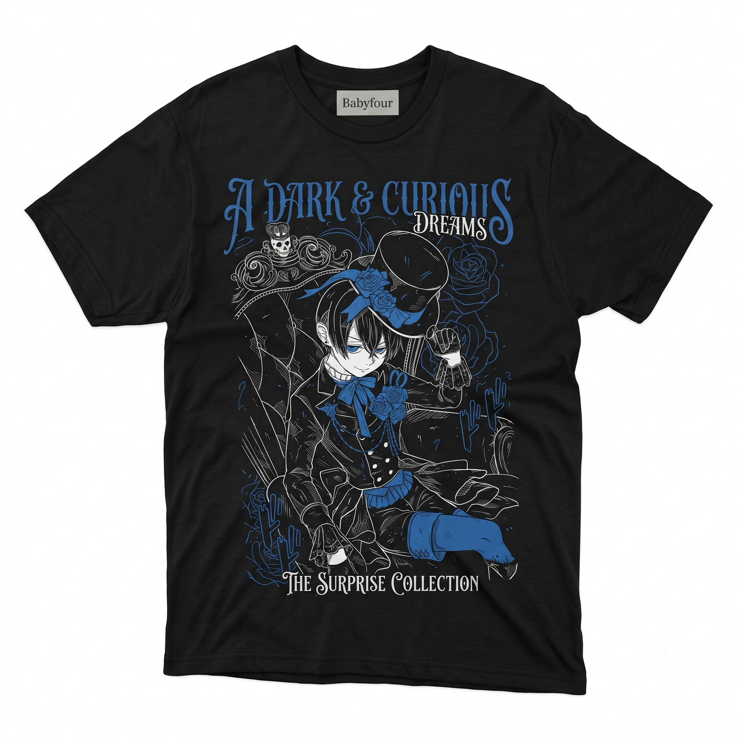 Dark Gothic Butler Vintage Graphic Tee - Japanese Anime Fan Gift Unisex T-shirt