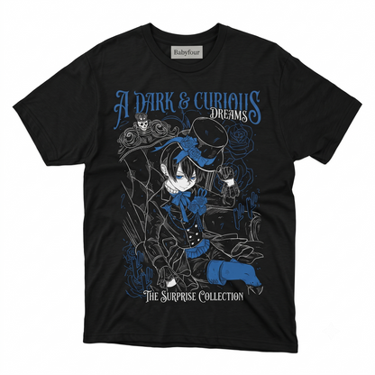 Dark Gothic Butler Vintage Graphic Tee - Japanese Anime Fan Gift Unisex T-shirt