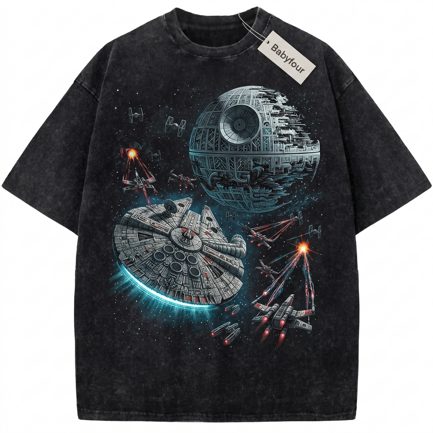 Biomechanical Space Monster vs Extraterrestrial Hunter Vintage Graphic T-Shirt  Unisex Retro Sci-Fi Horror Movie Tee