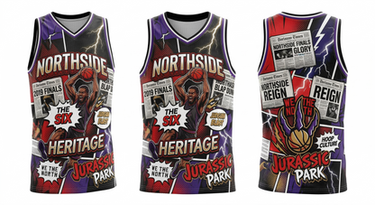Unisex Retro Toronto Hoops Basketball Jersey - Northside Comic Art All-Over Print Tank Top