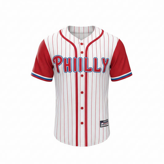 Philadelphia Baseball Jersey Heritage Classic Short Sleeve Button-Up - Men's & Women's Apparel