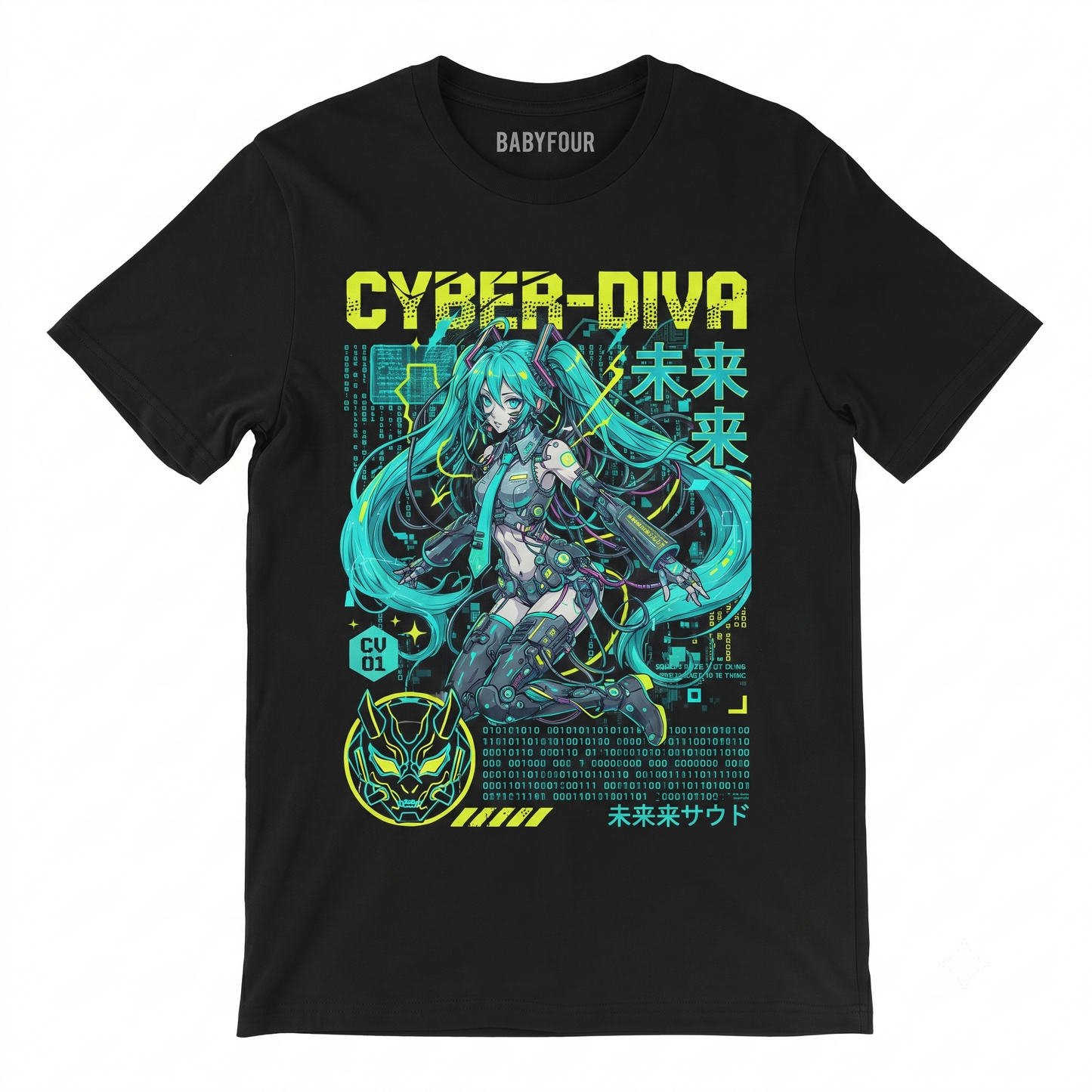 Anime Style Graphic Tee, Digital Idol Fan Art Streetwear, Unisex Short Sleeve T-Shirt