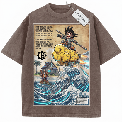 Vintage Anime Super Warrior Graphic Tshirt - Unisex Retro Manga Tee