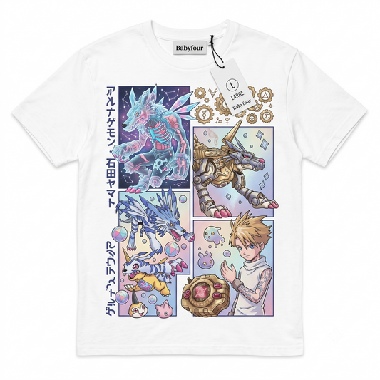 Japanese Streetwear Flame Graphic Tee Aesthetic 100% Cotton Hip Hop Fashion Unisex T-shirt