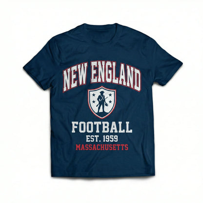 New England Football Gameday Legacy Apparel Collection - Established 1959 Massachusetts Fan Gear - Retro Athletic Style Tees, Hoodies, Tanks