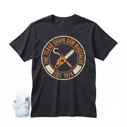 HeS From Texas I Can Tell Graphic Apparel, Chainsaw Horror Top, Halloween Slasher Costume, Spooky Unisex TShirt