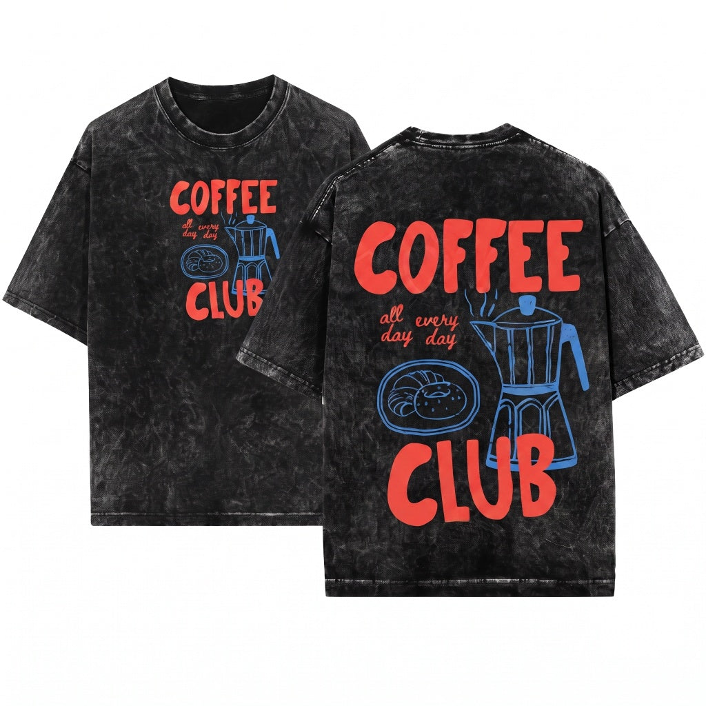 Retro Caffeine Lover Foodie Gift Unisex Wash T-Shirt