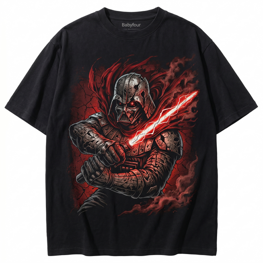 Vintage Dark Side Space Lord Graphic Tee - Retro Sci-Fi Galaxy Villain Movie Unisex T-Shirt