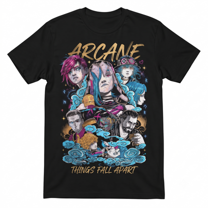 Gaming Inspired Graphic T-Shirt, Unisex Anime Character Art Shirt, Casual Soft Cotton Crewneck Top for Men and Women