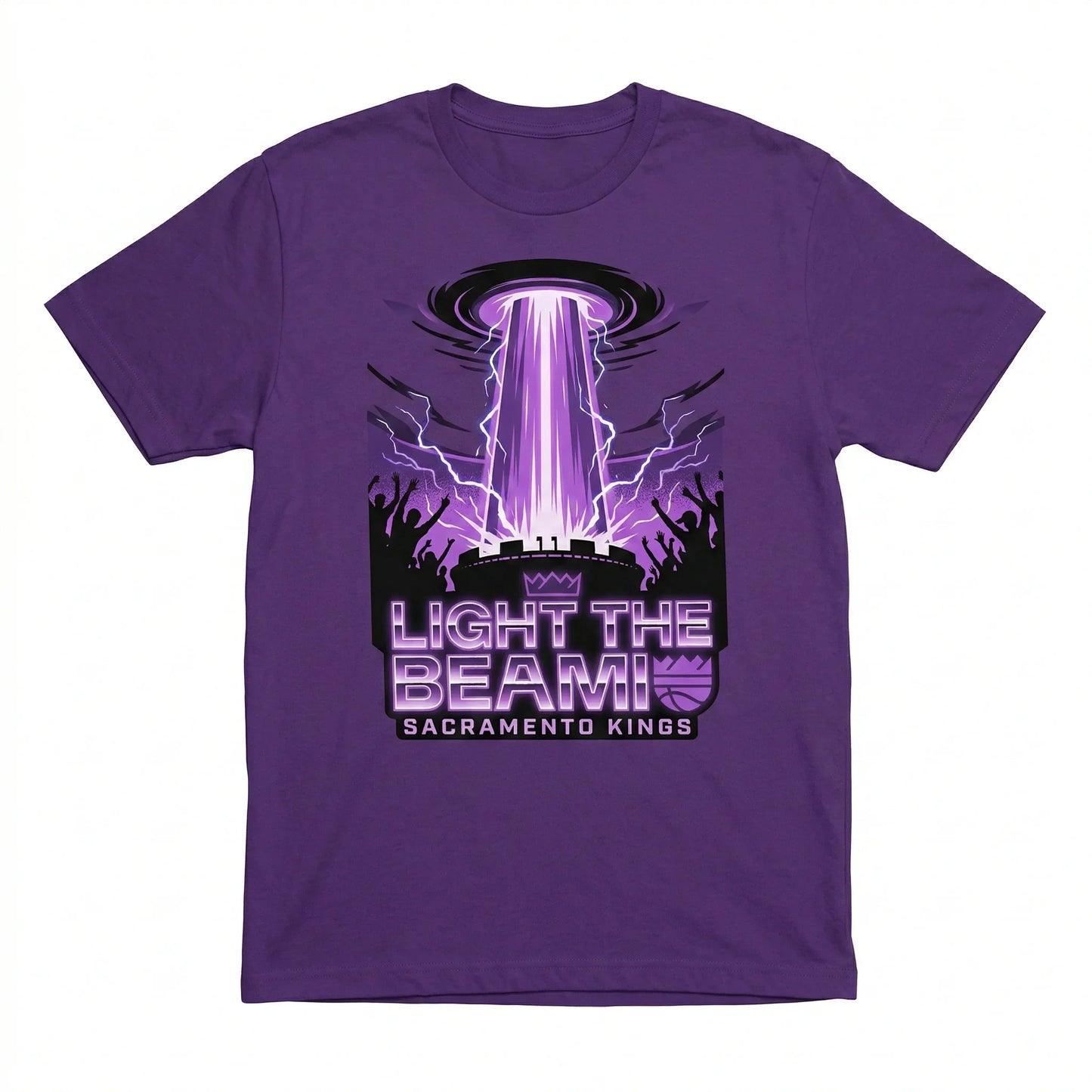 Light The Beam Sacramento Kings Fan Apparel - Purple Laser Victory Shirt, Hoodie, Sweatshirt