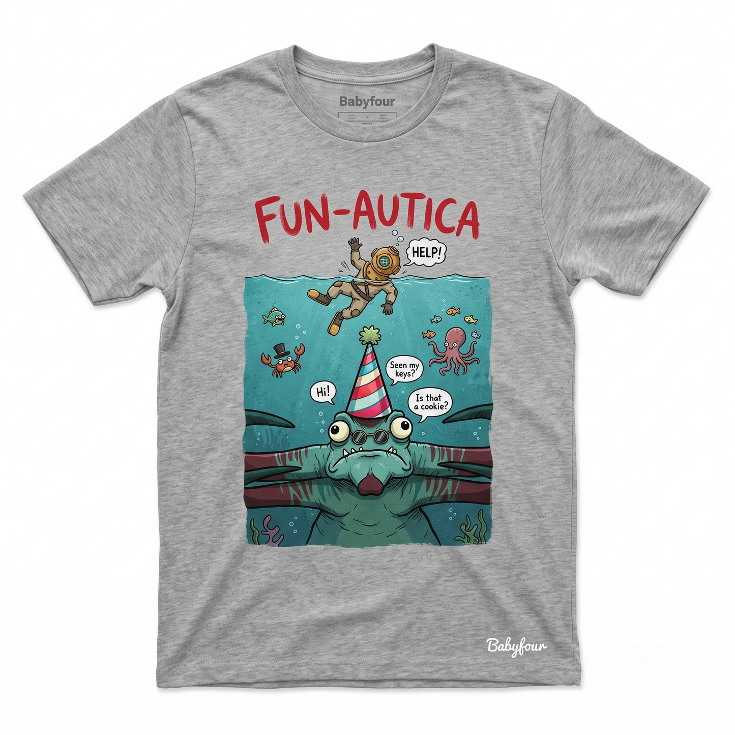 Deep Sea Ocean Survival Gaming Graphic Tee - Alien Planet Underwater Explorer Shirt - Unisex T-shirt