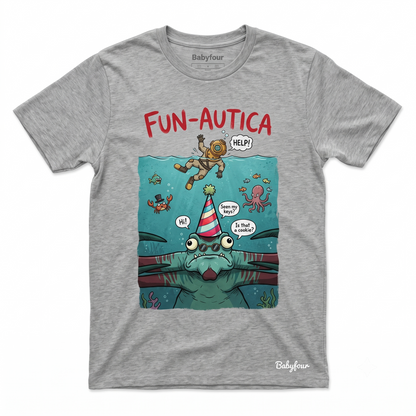 Deep Sea Ocean Survival Gaming Graphic Tee - Alien Planet Underwater Explorer Shirt - Unisex T-shirt