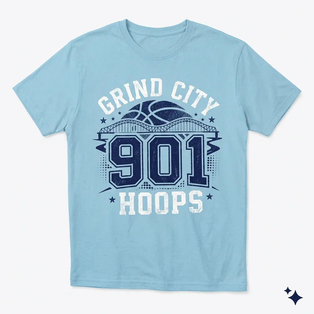 Memphis Basketball Fan Apparel - Grind City 901 Hoops T-Shirt, Hoodie & Sweatshirt