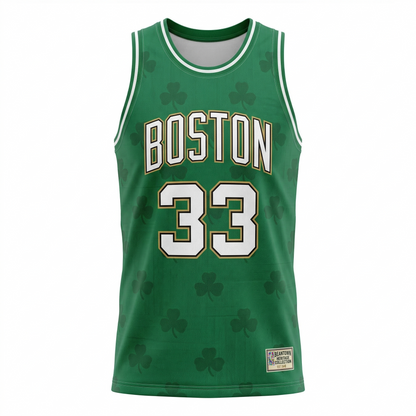 Boston Beantown Green Heritage Basketball Jersey - Irish Clover Unisex Mesh Tank Top