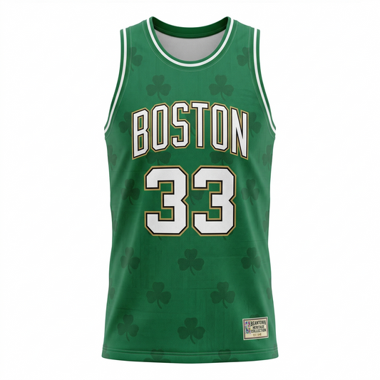 Boston Beantown Green Heritage Basketball Jersey - Irish Clover Unisex Mesh Tank Top
