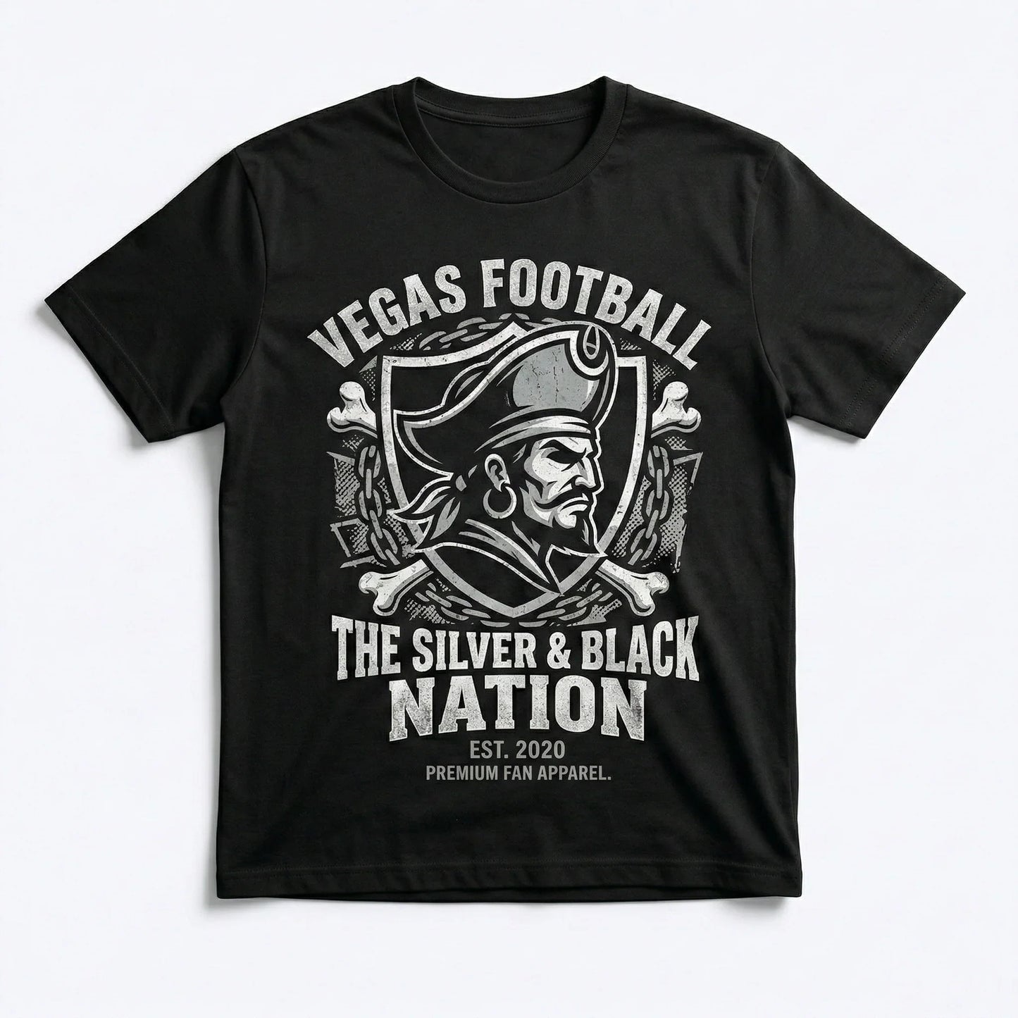 Premium Vegas Football Fan Apparel | Silver & Black Sunday Game Day Gear