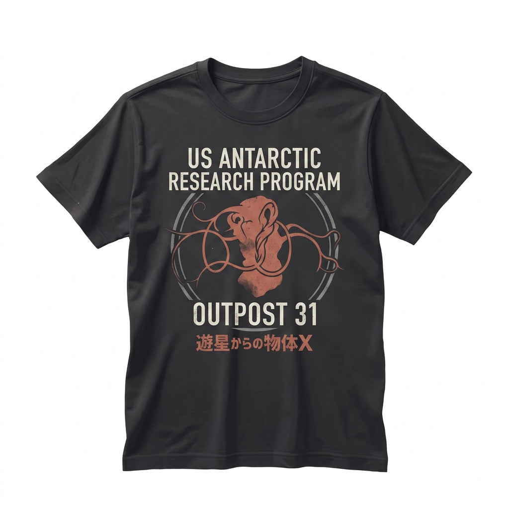 Retro 80s Horror Movie Outpost 31 Japanese Poster Graphic Unisex TShirt
