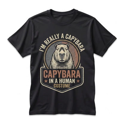 Funny Im A Capybara In Human Costume Cute Animal Pet Owner Gift Graphic Largest Rodent Fans Unisex TShirt
